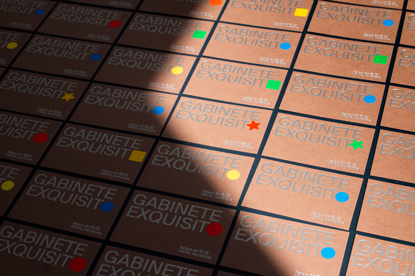 Matte business card with a touch of silver foil.