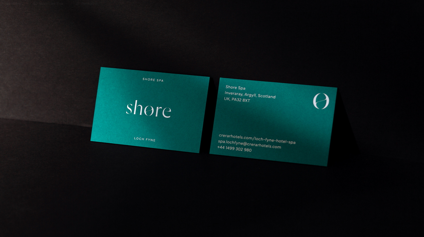 Two green custom made business card using 300gsm Glossy paper