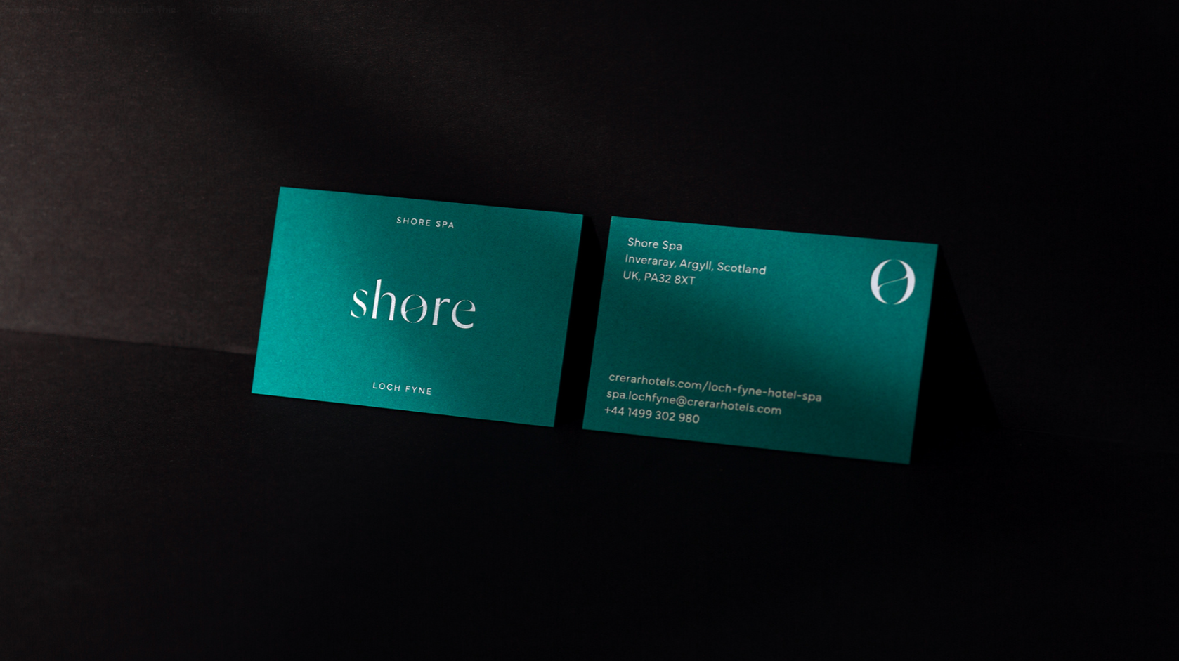 Two green custom made business card using 300gsm Glossy paper