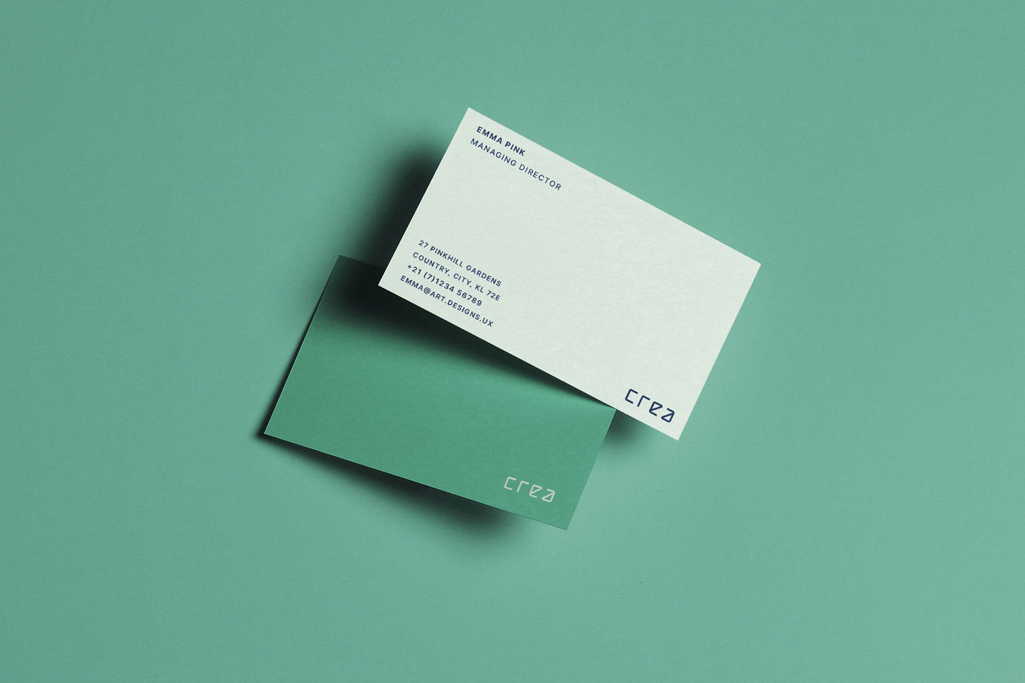 Custom made business card, designing online. Both using matte 300gsm paper