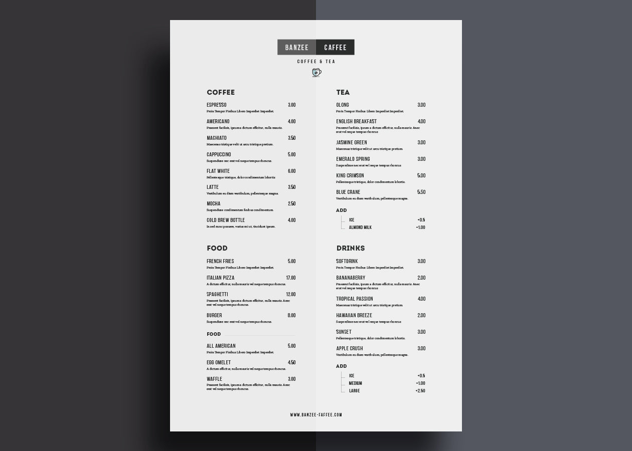 Menus